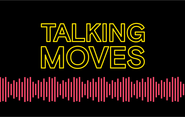 Talking Moves title with pink sound wave underneath