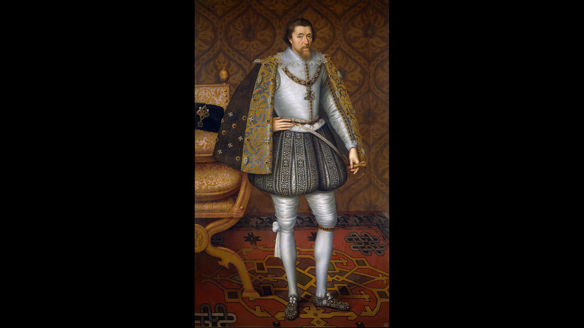 Family Story Walks: King James VI and I. A painting of the first King of Great Britain