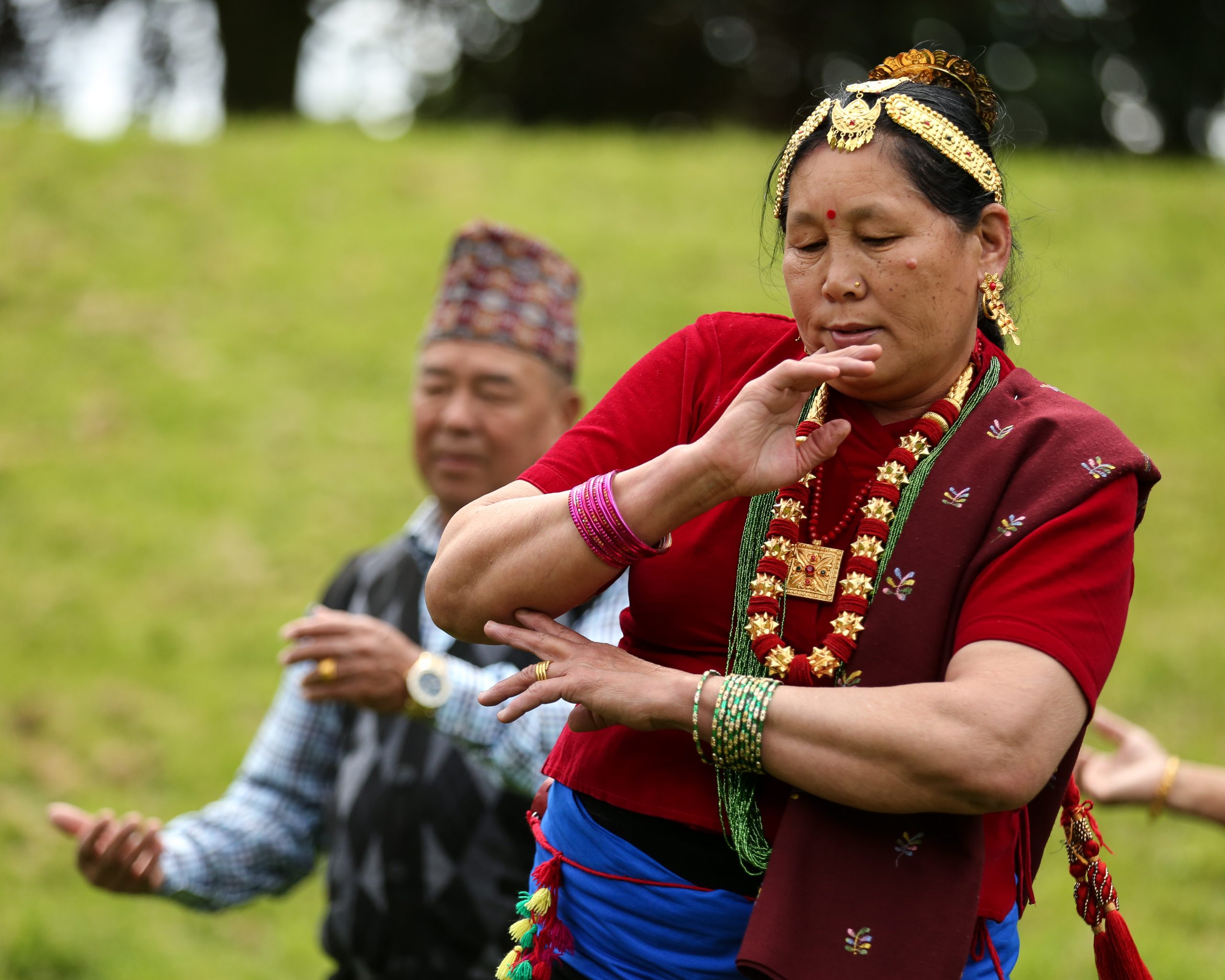 30 years in pictures: Greenwich World Cultural Festival. A Nepalese dancer in traditional dress performs outdoors